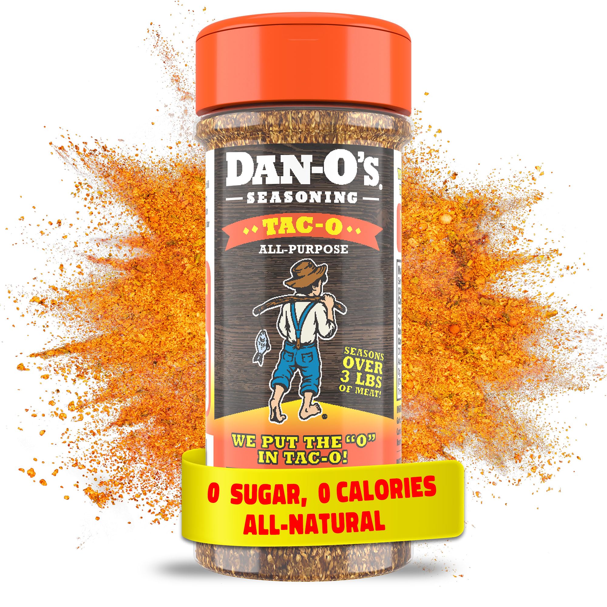 Dan-O's Tac-O™ All-Natural Sugar-Free Zero Calorie Taco Seasoning Mix - Perfect for Tacos, Meats, Veggies & Snacks - 3.35 oz Bottle for Cooking, Grilling & Everyday Meals | Great for Family Dinners, BBQs & Healthy Meal Prep