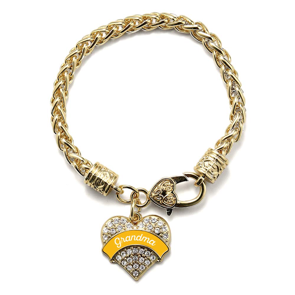 Inspired Silver Gold Pave Heart Charm Bracelet with Cubic Zirconia - Elegant Dainty Jewelry for Women, Perfect Gift for Valentine's Day, Anniversary & Special Occasions