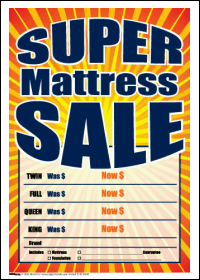 100-Pack Sale Tags for Mattress Clearance - Perfect for Retail Stores, Garage Sales & Promotional Events