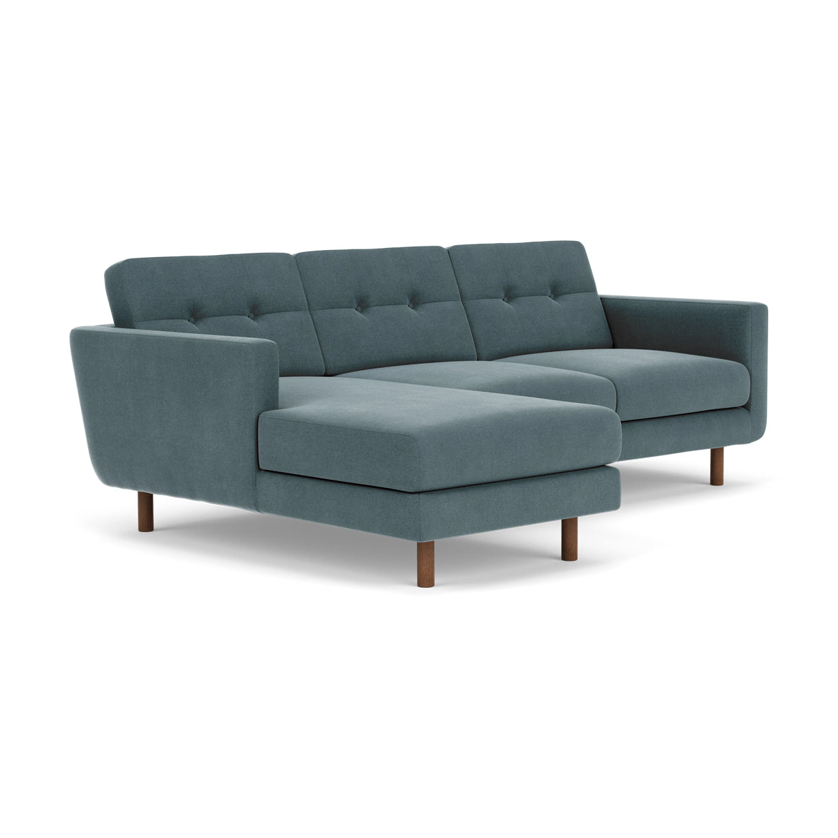 Conrad Fabric Left Chaise Sofa - Modern L-Shaped Sectional Couch with Reversible Chaise Lounge for Living Room, Apartment & Home Theater Comfortable Seating