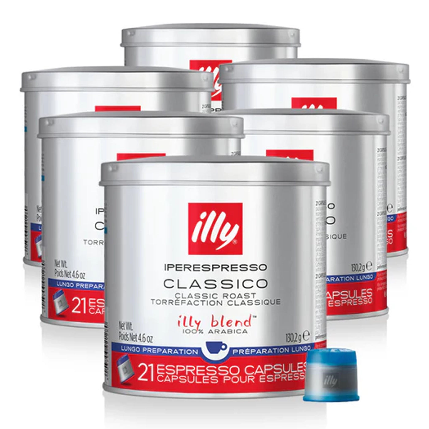 Illy Classico Lungo Medium Roast Espresso Capsules, 21 Count - Compatible with Nespresso Original Machines - Perfect for Home & Office Coffee Brewing