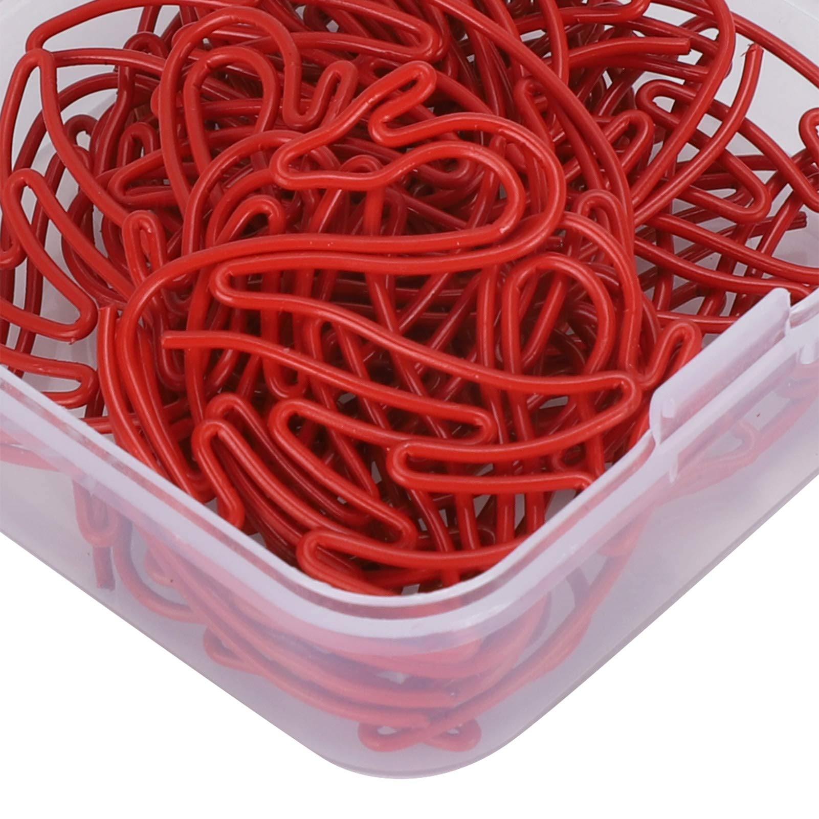 20Pcs Small Swan Shaped Paper Clips - Colorful Office & School Supplies for Document Organizing, Perfect for Notebooks, Planners, and Craft Projects (Red)