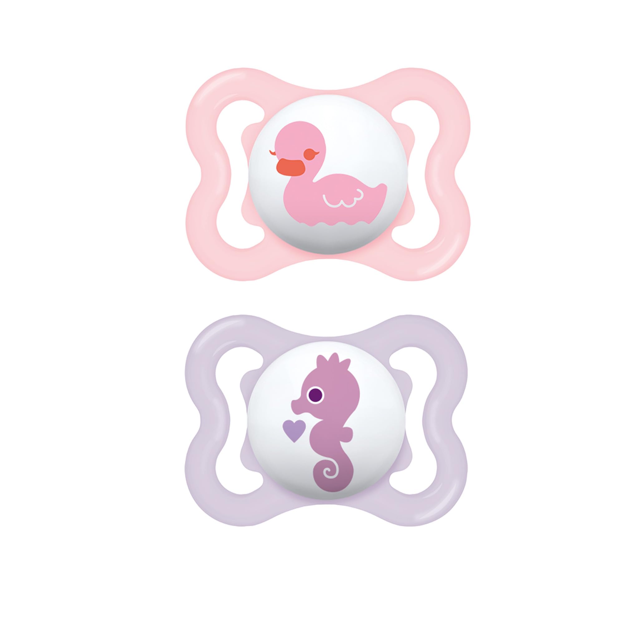 MAM Mini Air Pacifiers for Newborns 0-6 Months - BPA-Free Silicone Baby Binkies for Sensitive Skin & Breastfed Infants - Easy to Clean Orthodontic Pacifier Set of 2 with Sterilizer Case - Perfect for Soothing, Sleeping & Travel