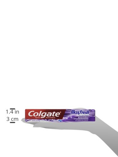 Colgate Max Fresh Knockout Gel Toothpaste Travel Size 2.5 oz - Minty Fresh Breath for On-the-Go Oral Care, Perfect for Travel, Gym & Daily Use