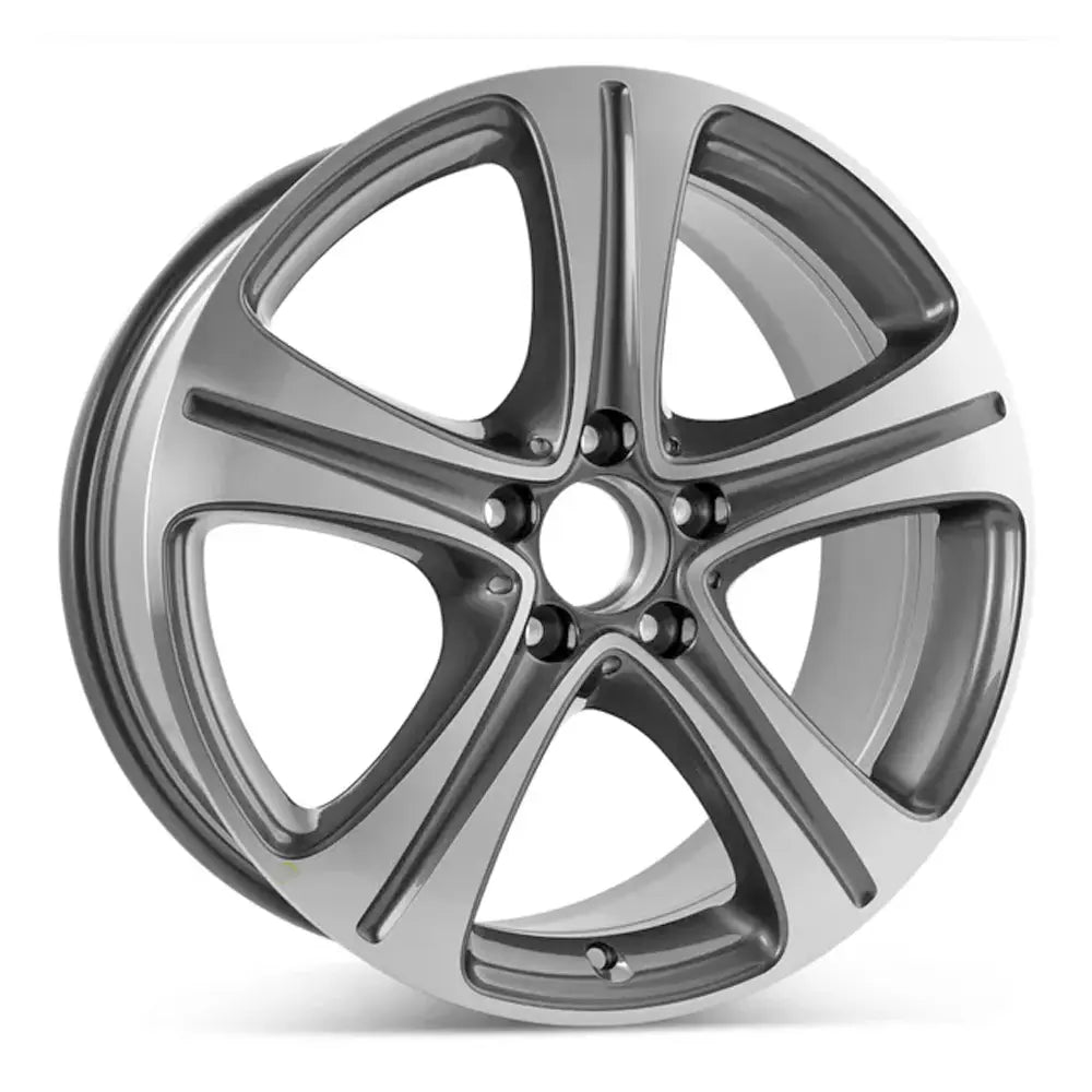 18 Inch Mercedes E350 Wheel Replacement - Machined Charcoal Replica Rim 85536 | Perfect for Car Upgrades & Luxury Vehicle Customization