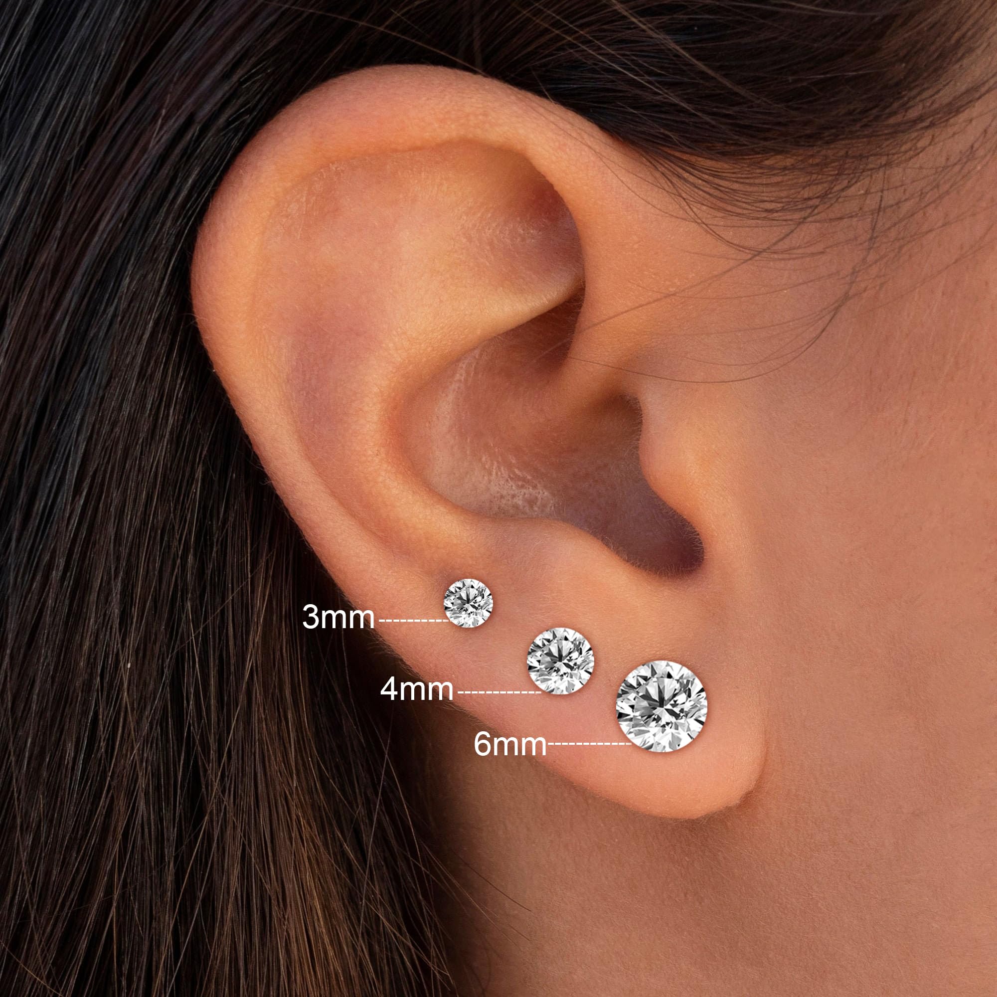 30 Pairs Hypoallergenic CZ Plastic Stud Earrings for Women & Girls - Sensitive Ears Safe, Lightweight Fashion Jewelry for Daily Wear, Parties & Gifts