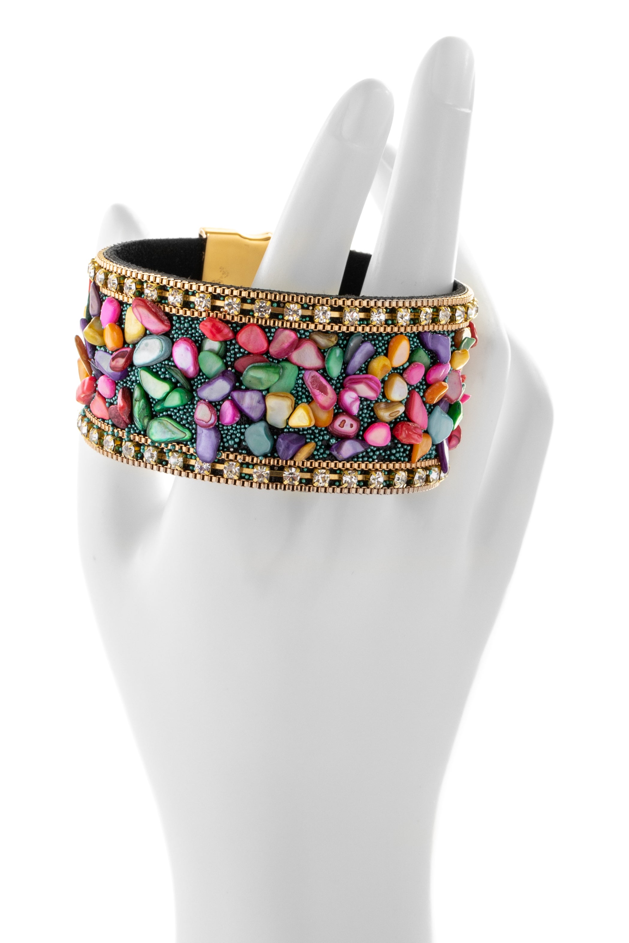 Stylish Gravel Beaded Bracelet for Women - Handmade Natural Stone Jewelry - Perfect for Boho Fashion, Yoga & Everyday Wear