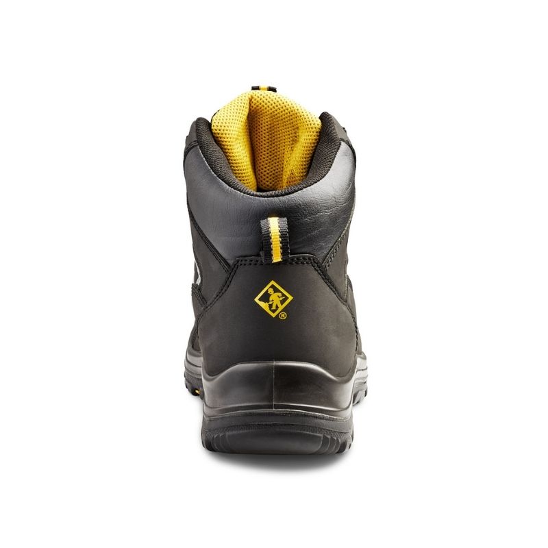 Terra Findlay SD Men's Size 6 Waterproof Composite Toe Work Boots - OSHA Approved Safety Shoes for Construction & Industrial Work (Black) - Perfect for Outdoor Jobs, Warehouse & Heavy Duty Labor