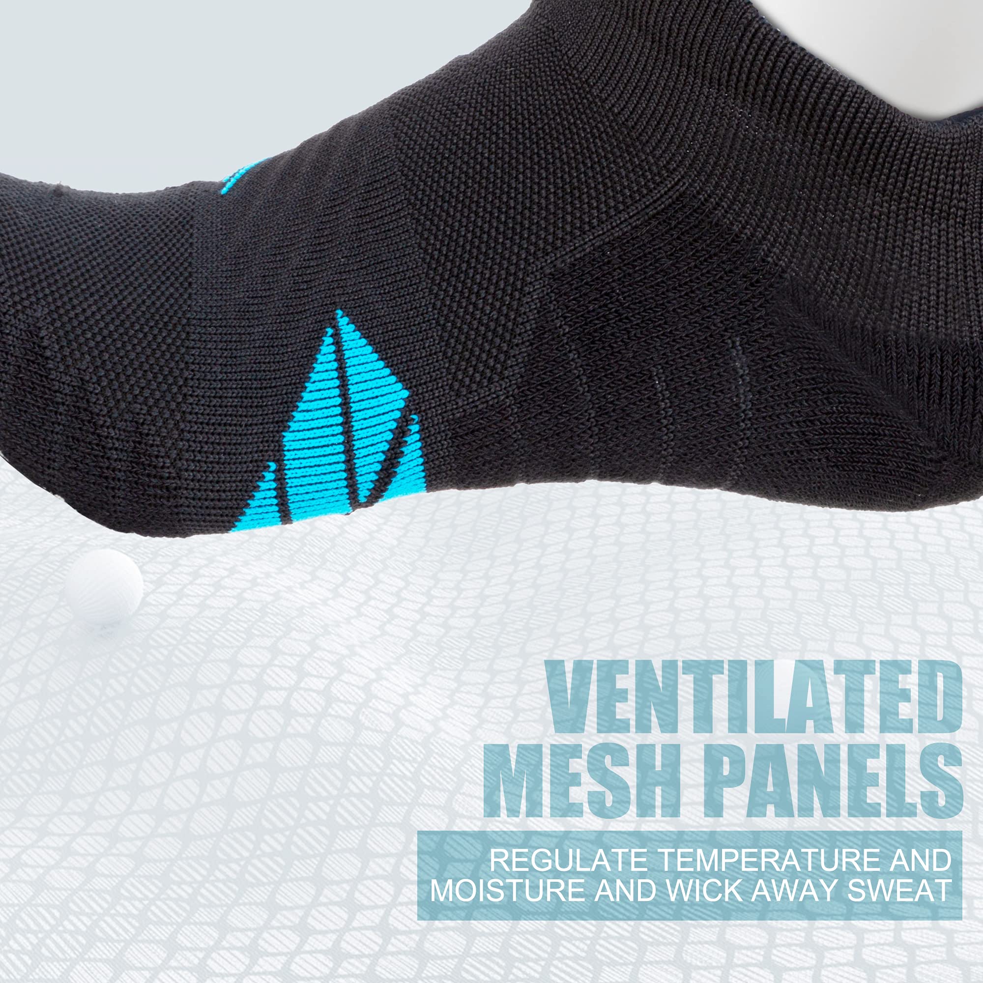 AKASO Coolmax Ankle Athletic Running Socks - Cushioned Low Cut No-Show Socks for Men & Women - Perfect for Running, Gym & Everyday Wear