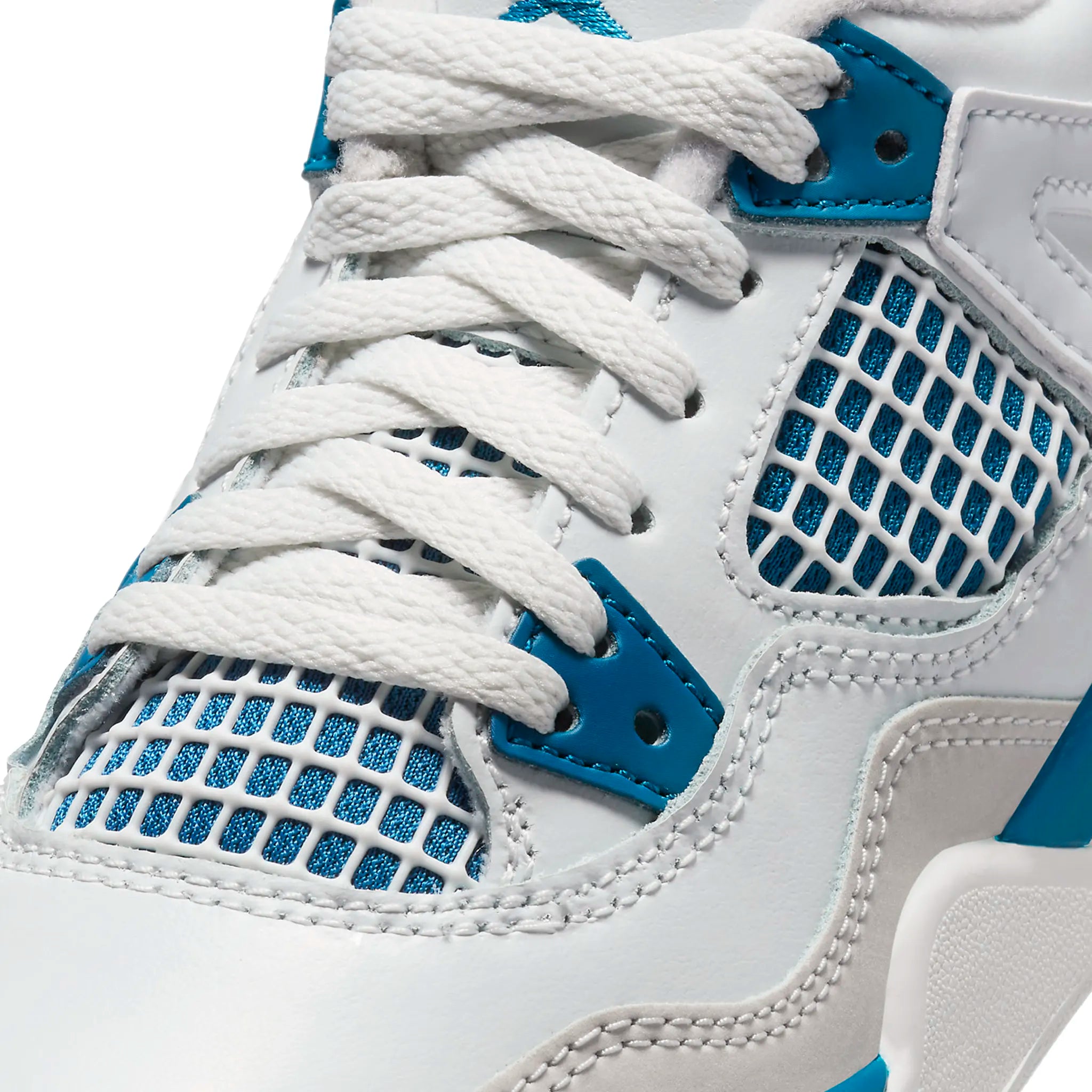 Air Jordan 4 Retro Military Blue Kids' Basketball Shoes - Authentic PS Size for Boys & Girls - Perfect for School, Sports, and Casual Wear