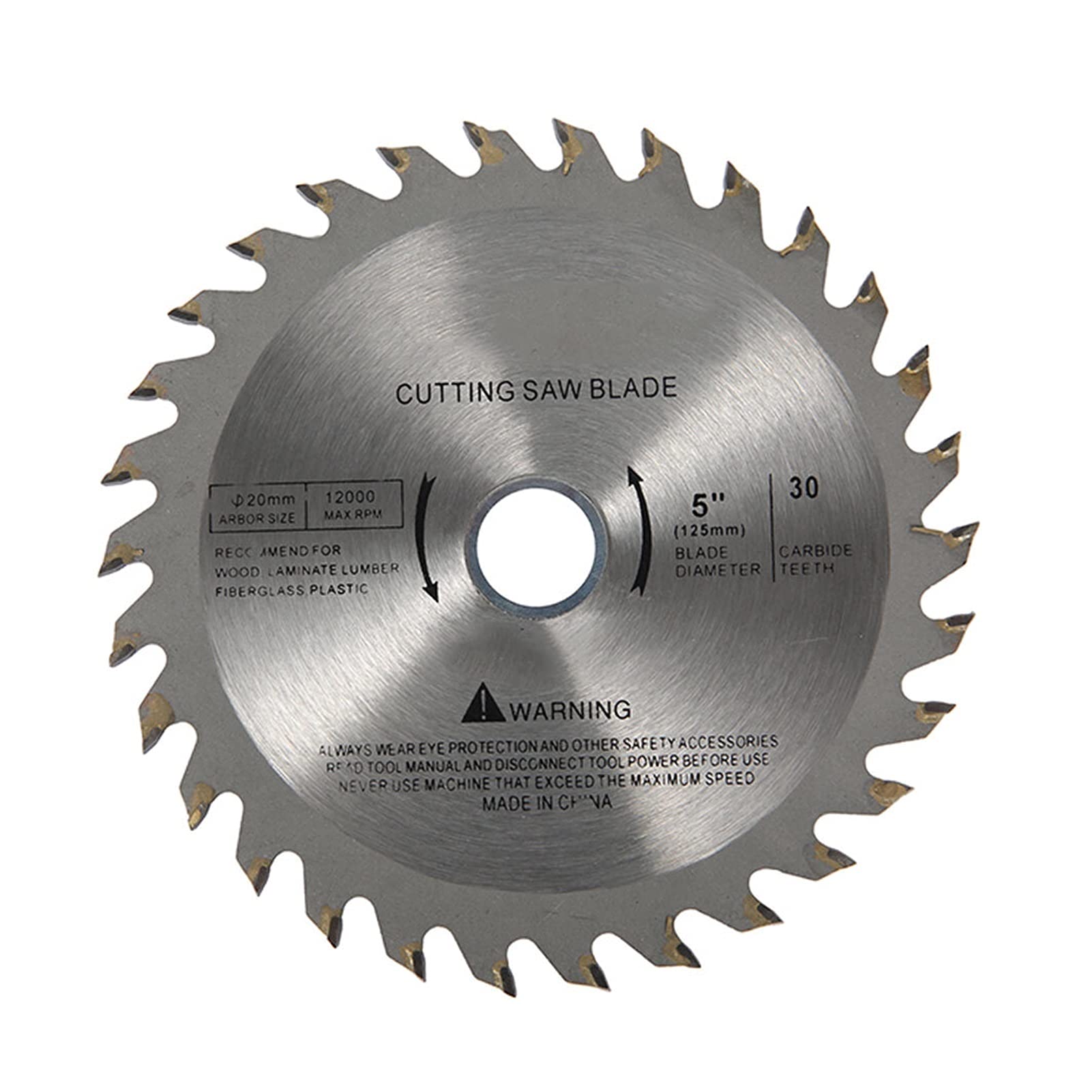 5 Inch 30/40 Teeth TCT Circular Saw Blade - Carbide Tipped Wood Cutting Disc for Angle Grinder | Perfect for DIY Woodworking, Plywood Cutting & Home Renovation Projects