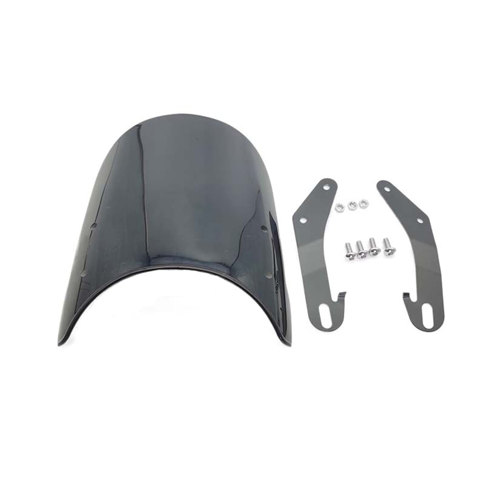 CTZL Universal Smoke Tinted Motorcycle Windshield - Double Bubble Design for Harley CG25GN125 & Cowlings | Durable Replacement Windscreen for Cruiser & Touring Bikes | Enhanced Wind Protection & Style Upgrade