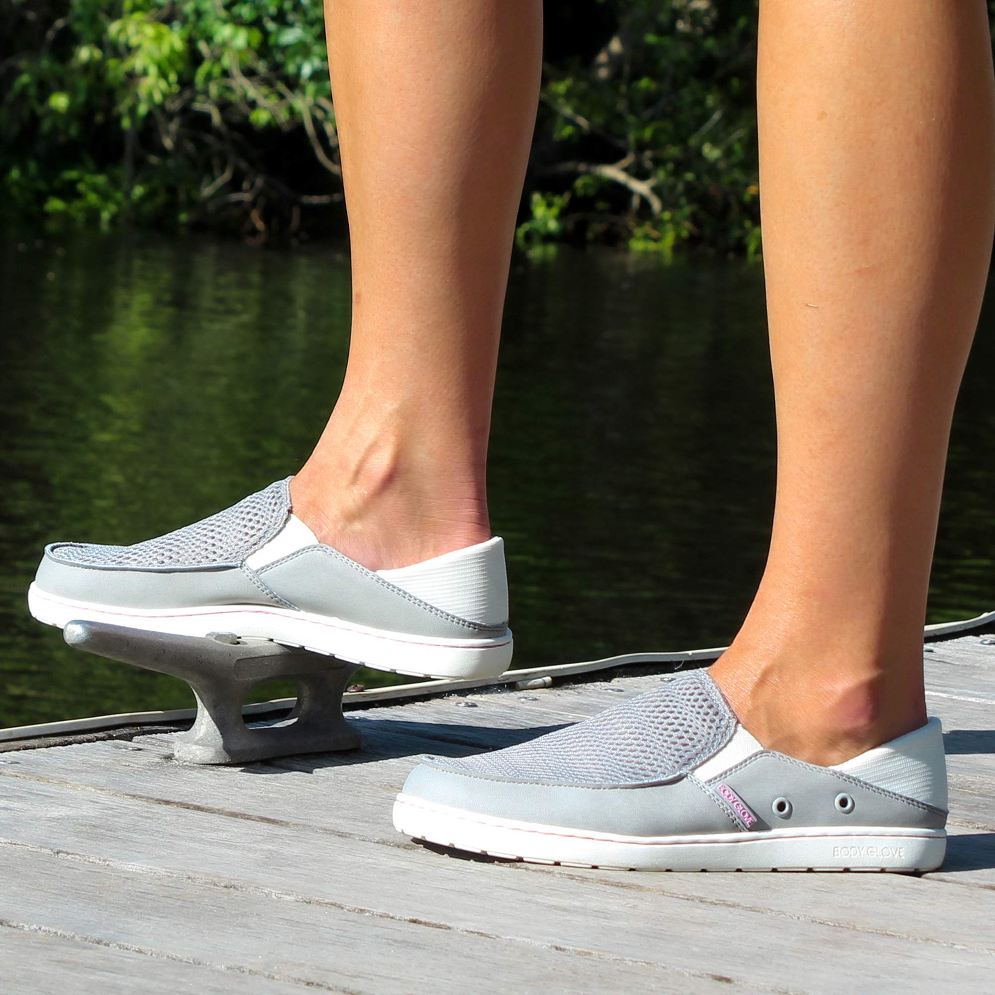 Body Glove Women's Boat Shoes - Slip-On Water Shoes for Fishing, Boating & Casual Wear | Breathable Mesh & Canvas Design | Perfect for Beach, Pool & Outdoor Activities