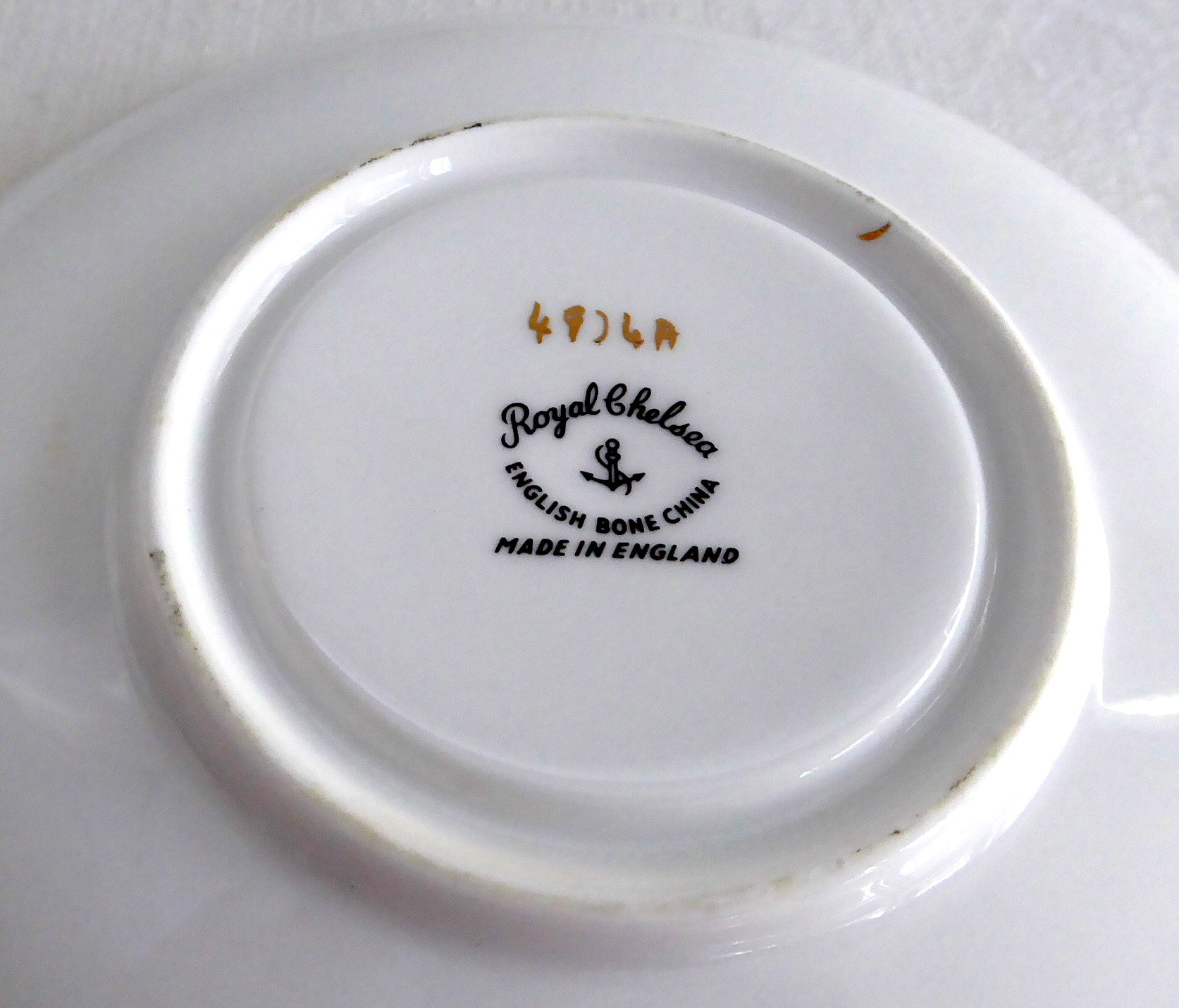 Vintage Royal Chelsea Fruit Cup and Saucer Set - England 1960s Floral Design with Pears, Strawberries & Butterflies - Perfect for Afternoon Tea, Collectible Fine China Display