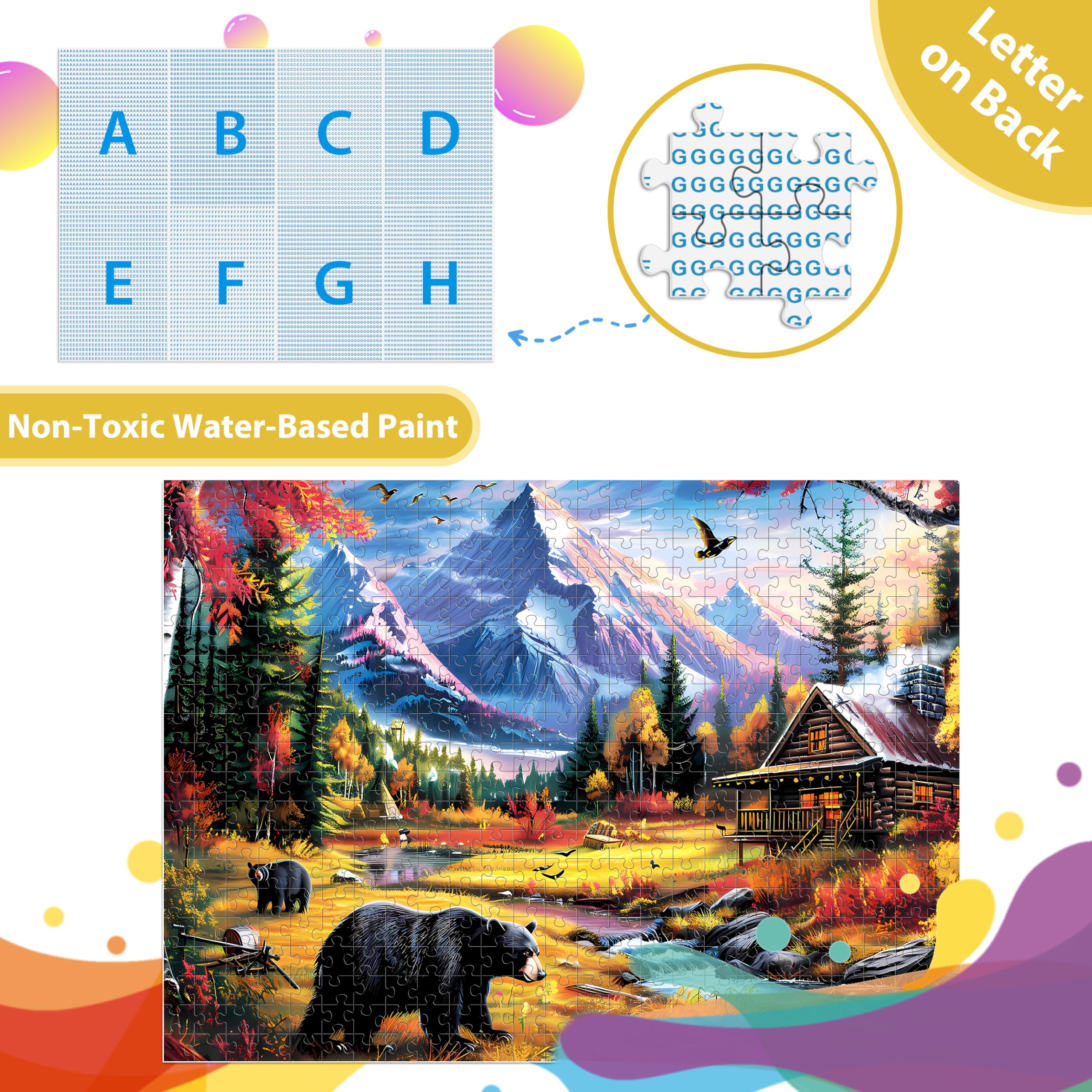 500-Piece Jigsaw Puzzle for Adults & Kids - Bear Mountain Nature Scenery - Challenging Family Game - Eco-Friendly Recycled Paper - 20.5