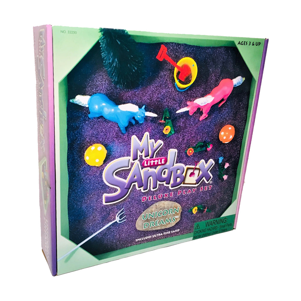 My Little Sandbox Deluxe Play Set - Unicorn Dreams | Portable Sandbox Toy for Kids Outdoor & Indoor Play | Perfect for Beach, Backyard, Birthday Parties & Preschool Activities