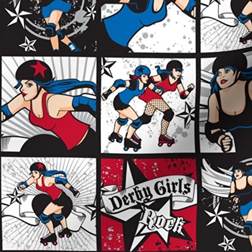 Girls Rock Roller Sport Printed Minky Fabric by The Yard - Soft Plush Material for Sewing Baby Blankets, Quilt Backing & DIY Projects - Perfect for Nursery Decor, Kids Room & Gift Making