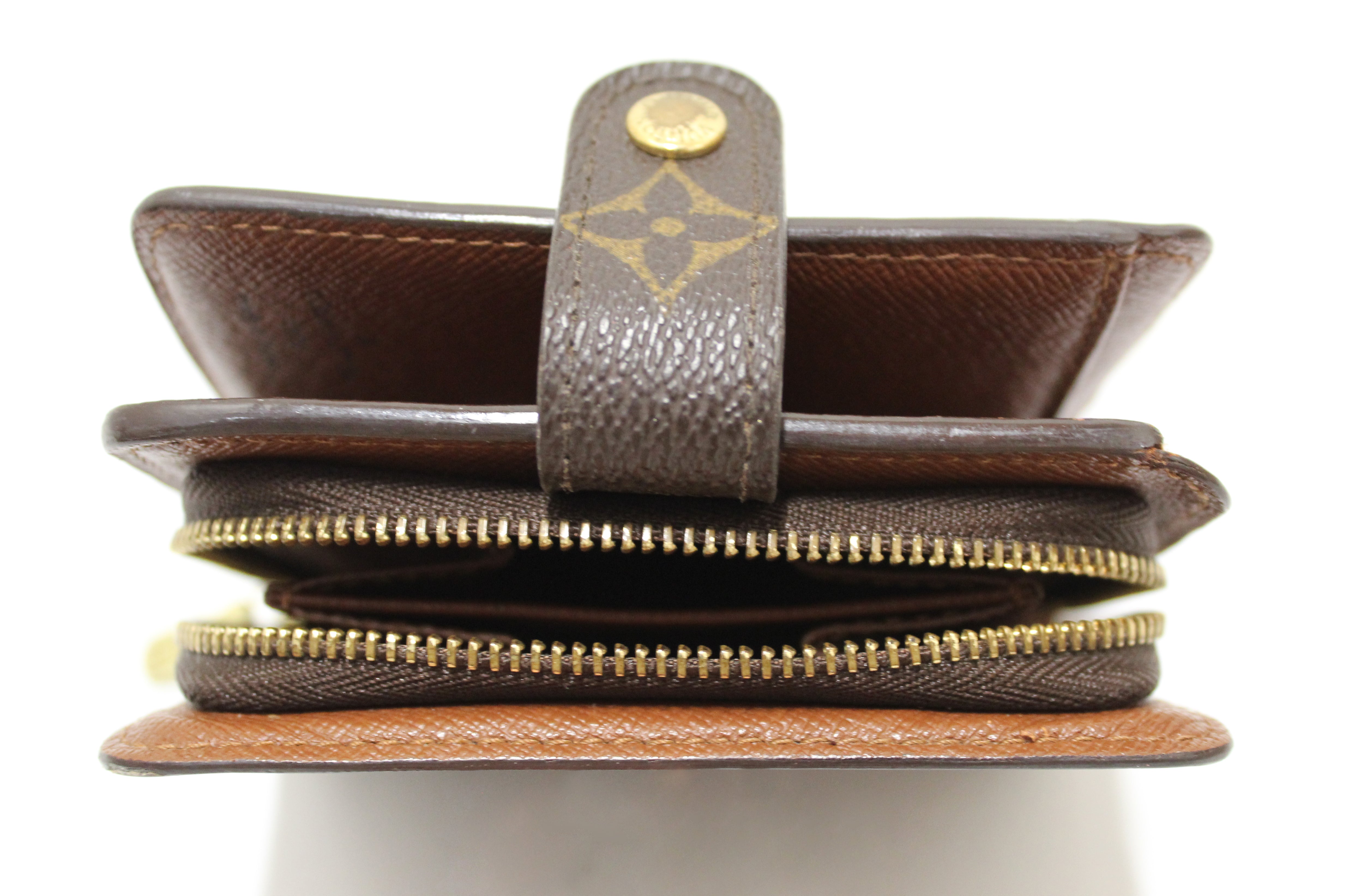 Authentic Louis Vuitton Monogram Canvas Compact Wallet for Women - Medium Size Luxury Bifold Wallet with Card Slots, Perfect for Everyday Use & Gift Giving
