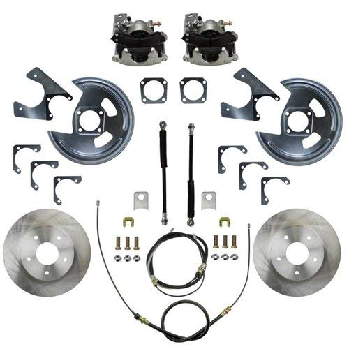Leed Brakes Rear Disc Brake Conversion Kit for GM 10 & 12 Bolt Axles 5x4.75 Bolt Pattern with Staggered Shocks - Upgrade Your Classic Car or Truck Braking System for Enhanced Safety and Performance