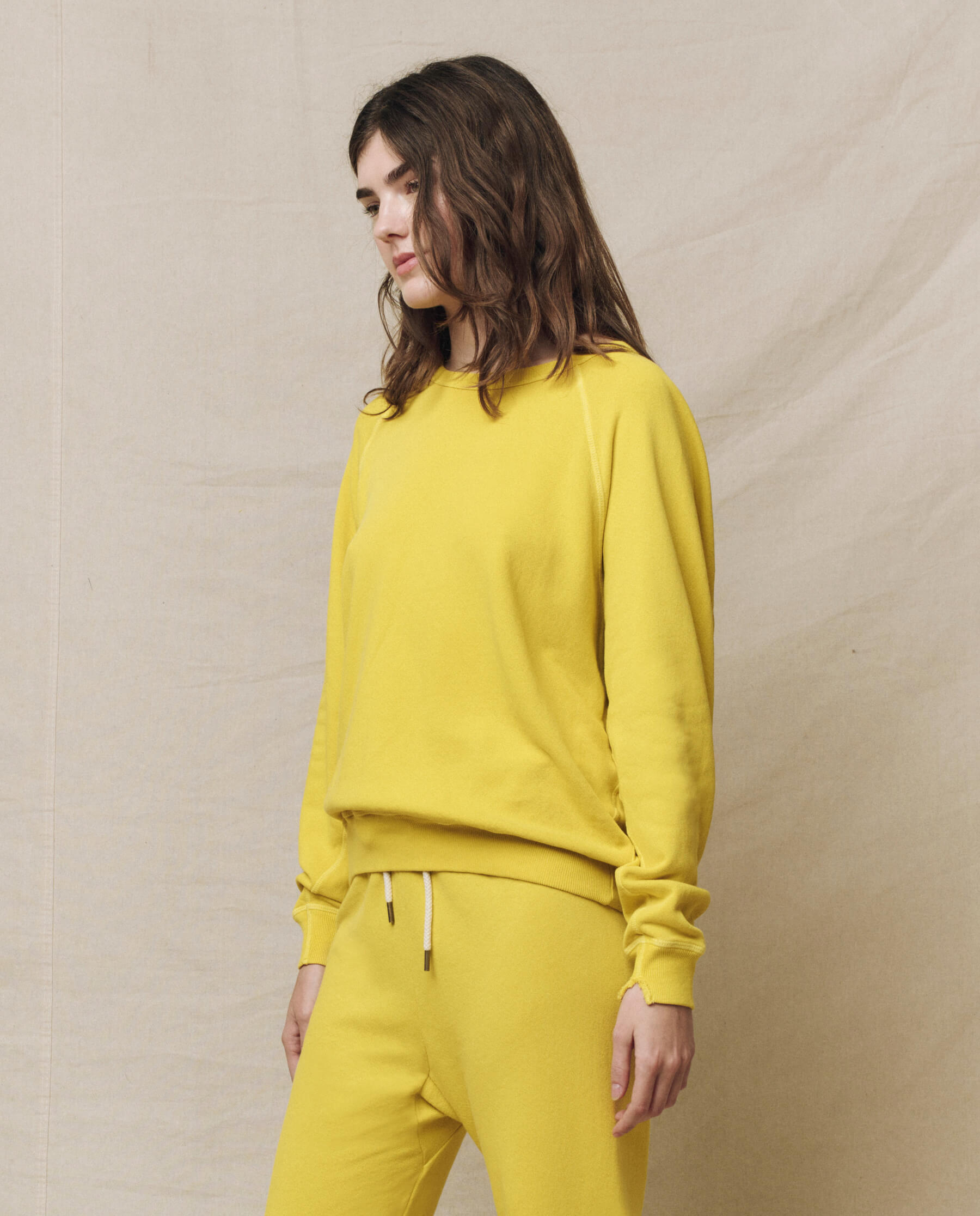 College Sweatshirt for Women & Men - Solid Daffodil Yellow Pullover Hoodie | Cozy Campus Wear, Casual Outfit for School & Everyday Comfort