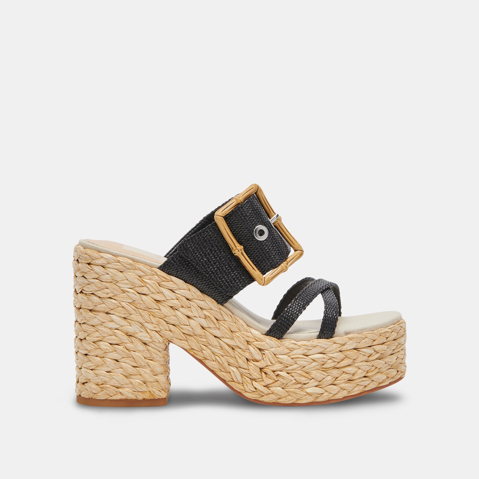 EDWINA Women's Onyx Raffia High Heels - Stylish & Comfortable Sandals for Weddings, Parties & Summer Outfits