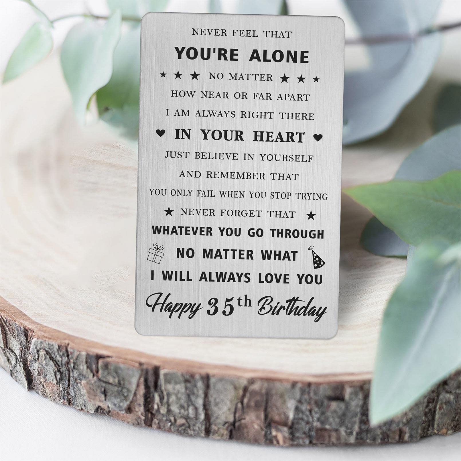 CPLJW 35th Birthday Decorations & Gifts for Women & Men - Funny 35 Years Old Birthday Wallet Card for Him or Her - Perfect for Milestone Celebrations & Surprise Parties
