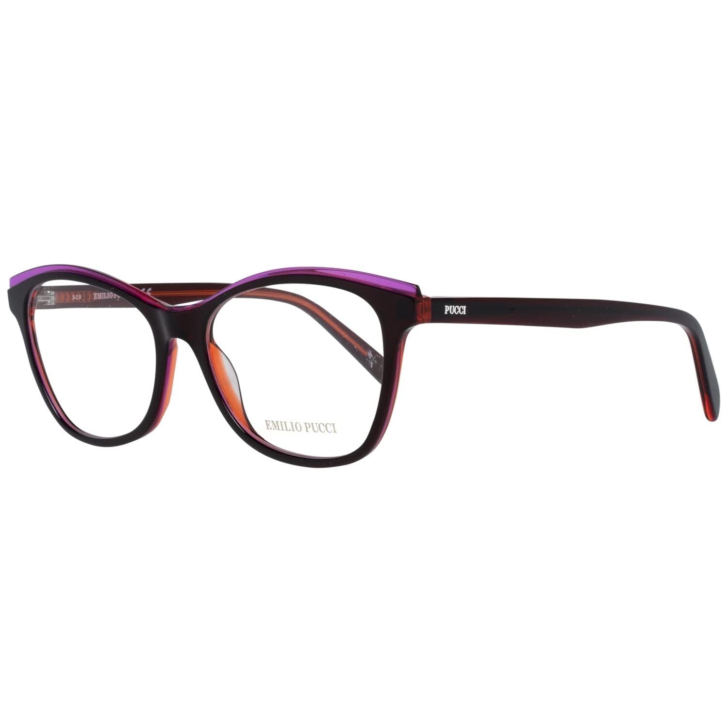 Emilio Pucci EP5098 Eyeglass Frames - Bordeaux Color, 54mm Lens Diameter, Premium Acetate Frame for Women & Men | Perfect for Reading, Work & Fashion Accessories