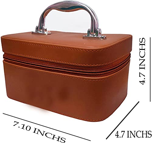Volo All-in-One Makeup Kit - 18 Piece Set (Maroon/Brown) with Lipstick, Eyeshadow, Foundation, Eyeliner, Compact, Primer, Kajal, Lip Liner, Mascara, Sharpener, 5 Brushes & Concealer in Makeup Box | Perfect for Travel, Professional Makeup Artists & Beginners