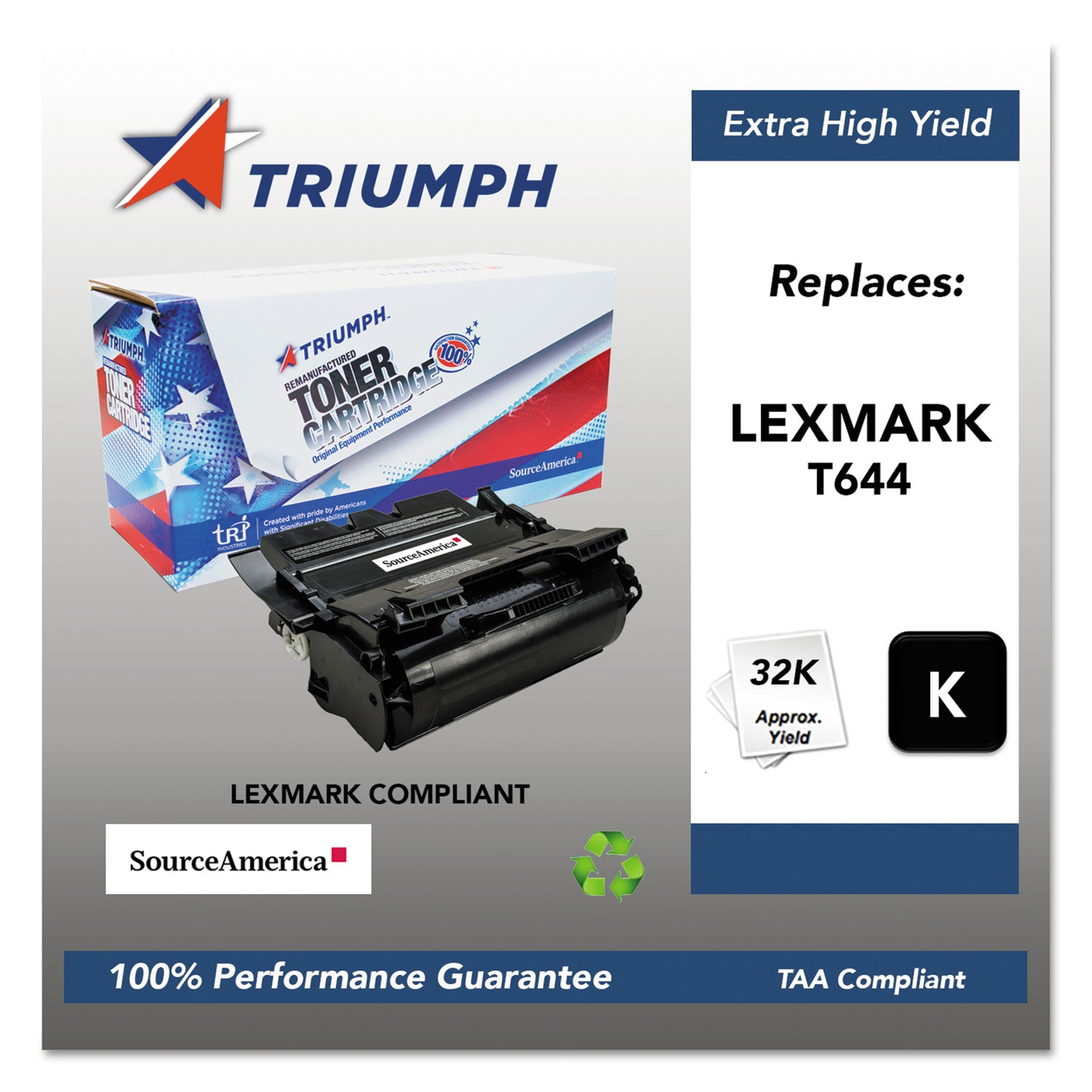 751000NSH1010 Remanufactured 64415XA Extra High Yield Black Toner Cartridge - 32,000 Page Yield | Compatible with HP, Canon Printers | Ideal for Office & High-Volume Printing
