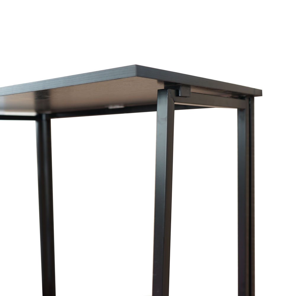 Foldable Computer Desk for Small Spaces - No Assembly Space-Saving Home Office Desk, Laptop Table & Writing Desk | Compact Study Reading Table (Black) | Perfect for Apartments, Dorms & Tiny Homes