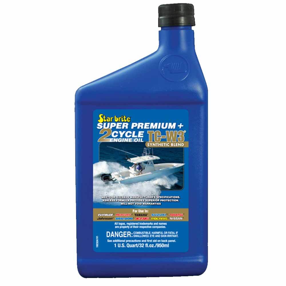 Starbrite Super Premium TC-W3 2-Cycle Engine Oil for Outboard Motors, Chainsaws & Lawn Equipment – High Performance Marine & Outdoor Power Equipment Lubricant