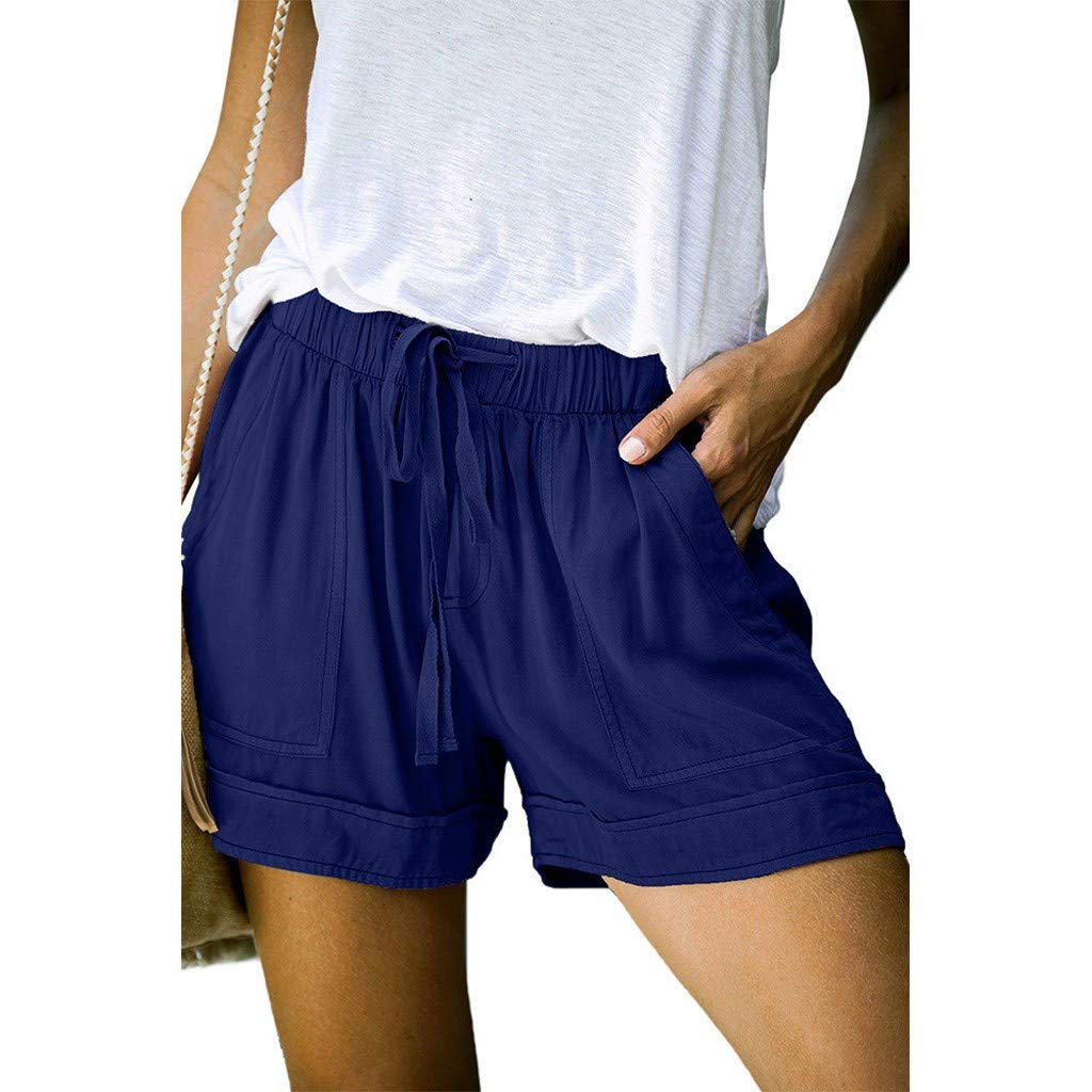 Women's Summer Shorts - Comfy Beach & Pajama Shorts with Drawstring for Casual Wear