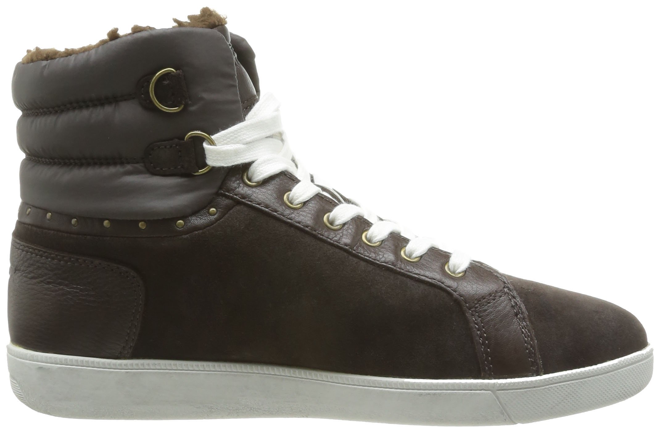 Geox Hope ABX Women's Leather Sneakers & Boots - Brown - Size US 7 - Comfortable Casual Shoes for Walking, Work & Everyday Wear
