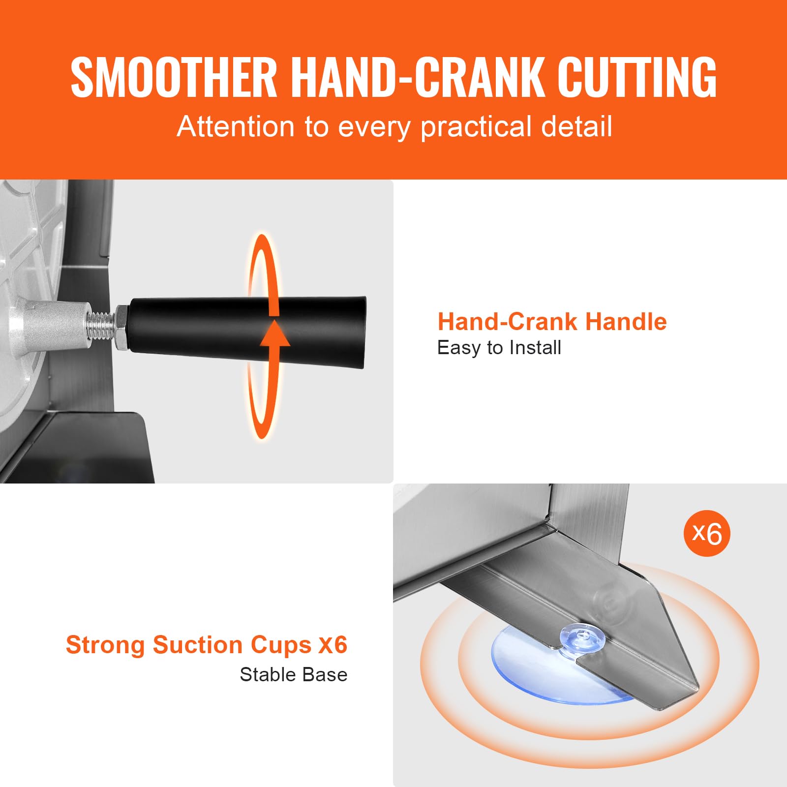 VEVOR Adjustable Stainless Steel Vegetable & Fruit Slicer - 0-12mm Thickness Commercial Food Cutter with 2 Blades - Perfect for Potatoes, Cucumbers, Tomatoes - Ideal for Restaurants, Catering & Home Kitchen Prep