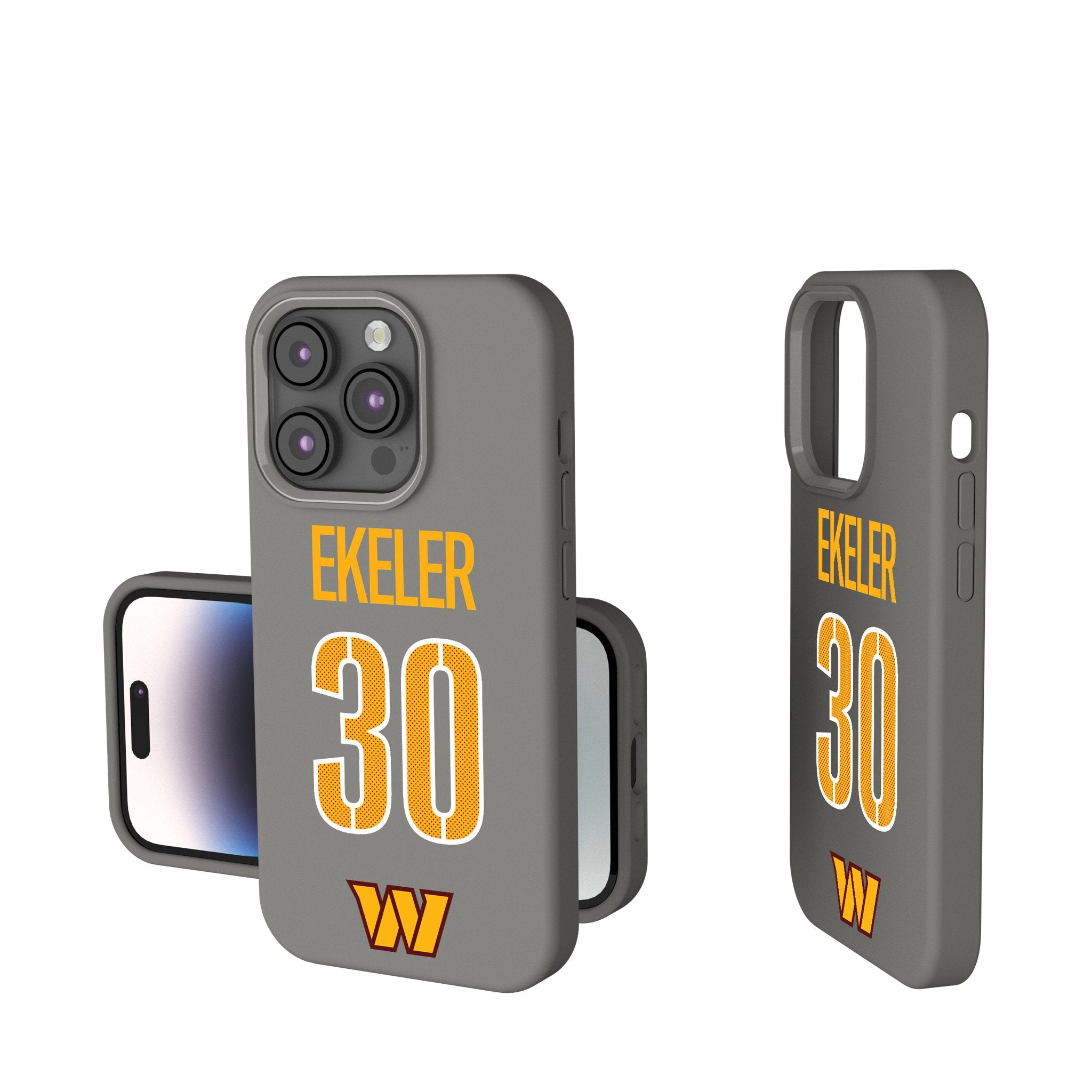 Austin Ekeler Washington Commanders 30 Soft Touch Phone Case - Durable Protective Cover for iPhone & Android - Perfect for Football Fans & Game Day Support