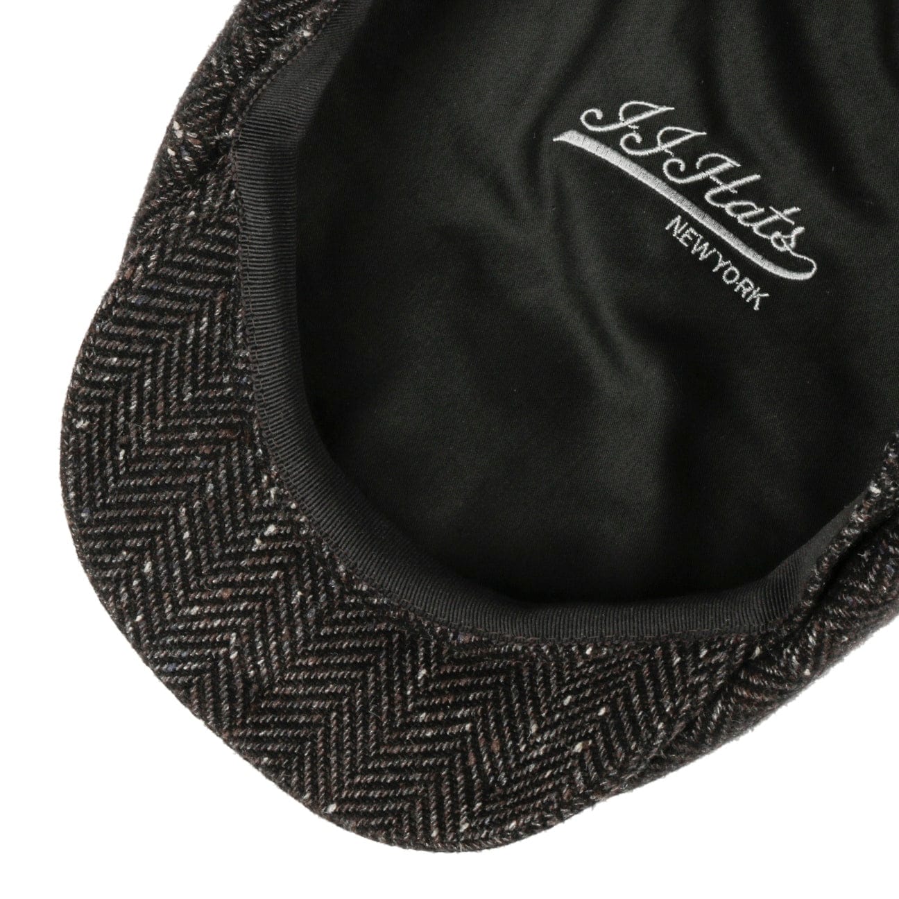 JJ Hats Premium 8-Panel Herringbone Kashmir/Silk Cap - Stylish Unisex Baseball Hat for Outdoor Sports & Casual Wear