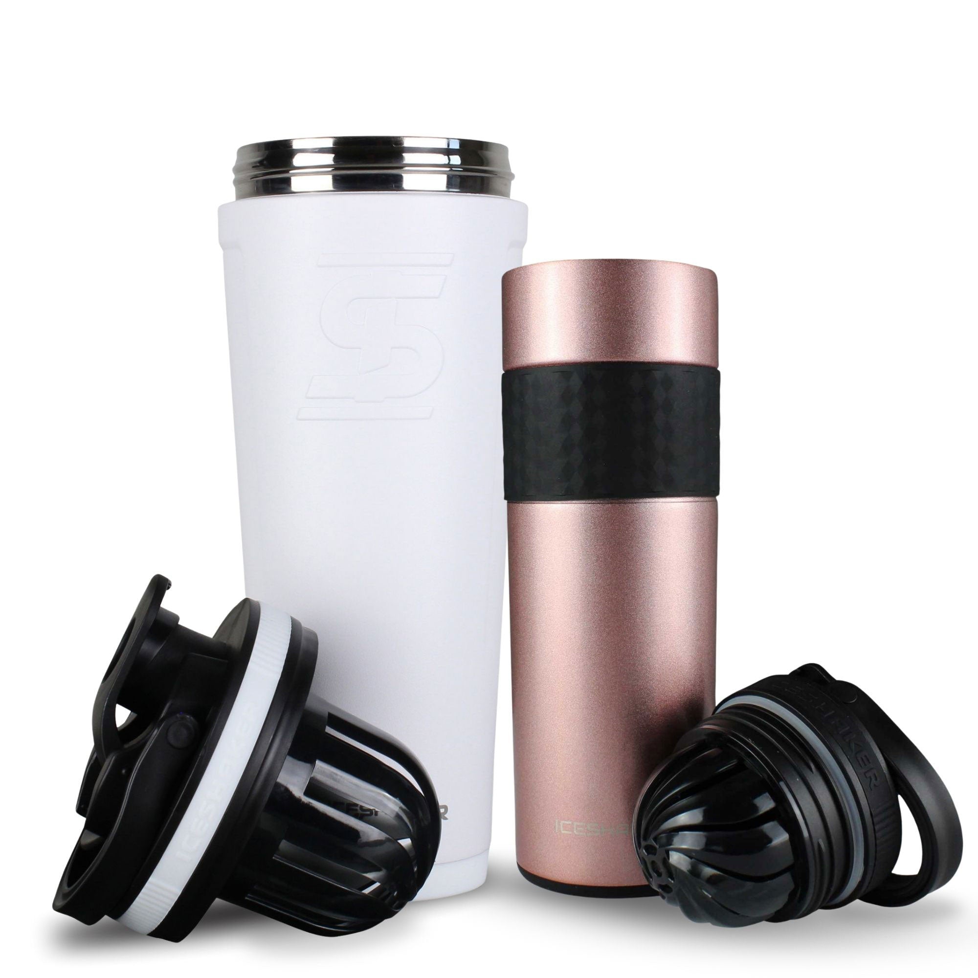 Premium His & Her Protein Shaker Bottle Set - 20oz Leak-Proof Mixing Cups for Gym, Workouts & Post-Training Recovery - BPA-Free Fitness Accessories for Couples