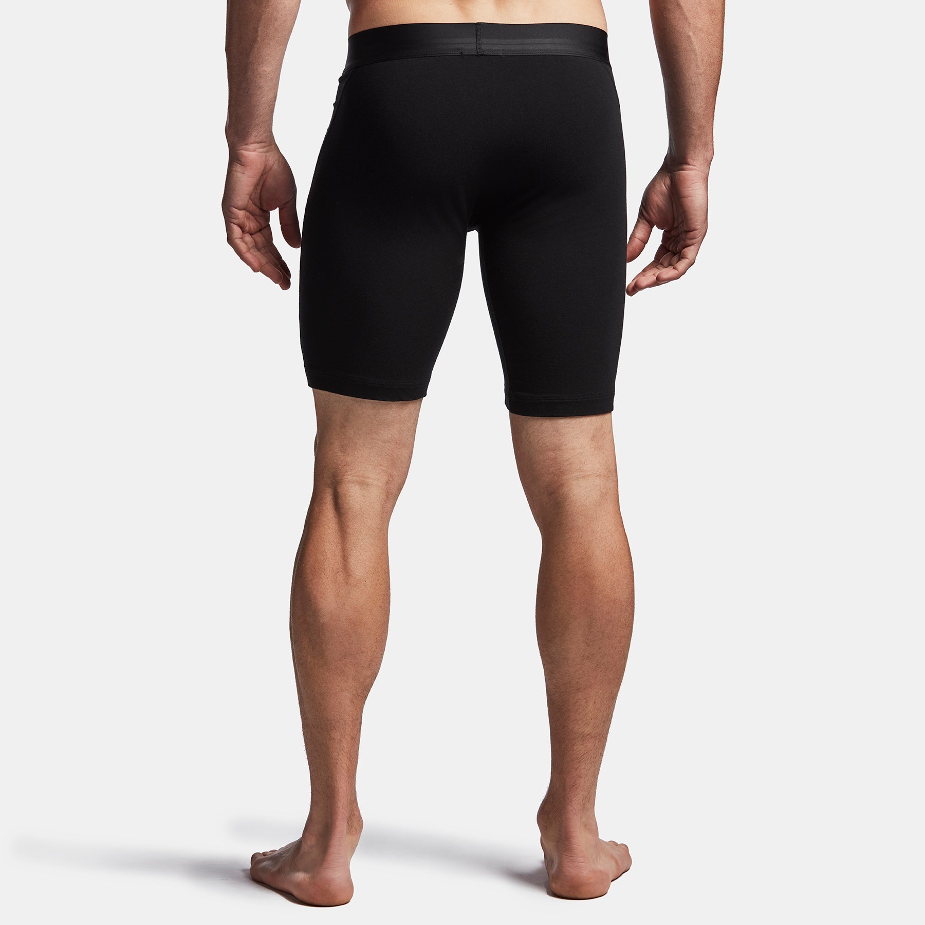 Elevated Lotus Sport Boxer Long - Premium Black Men's Underwear for Gym, Running & Active Lifestyle