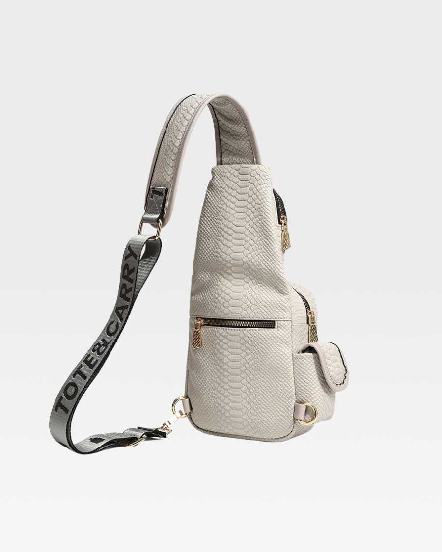 Apollo 1 Tear Drop Crossbody Bag in Grey - Stylish & Compact Shoulder Purse for Women, Perfect for Travel, Shopping & Everyday Use