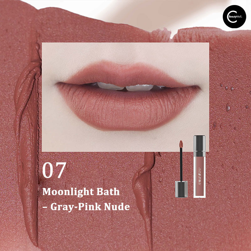 DRAMO Moonwheel Project Bottle of Moonlight Lip Clay - Long Lasting Matte Lipstick for Women, Hydrating Vegan Lip Makeup - Perfect for Date Night, Parties & Everyday Wear