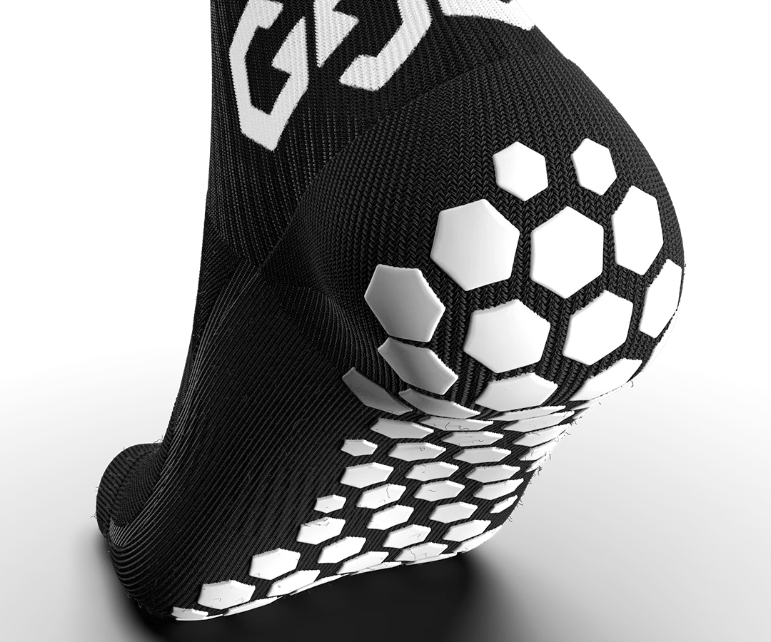 Senda Athletics Gravity Pro Performance Grip Socks - Non-Slip Crew Length Athletic Socks for Men & Women - Ideal for Yoga, Pilates, Workouts & Sports - White