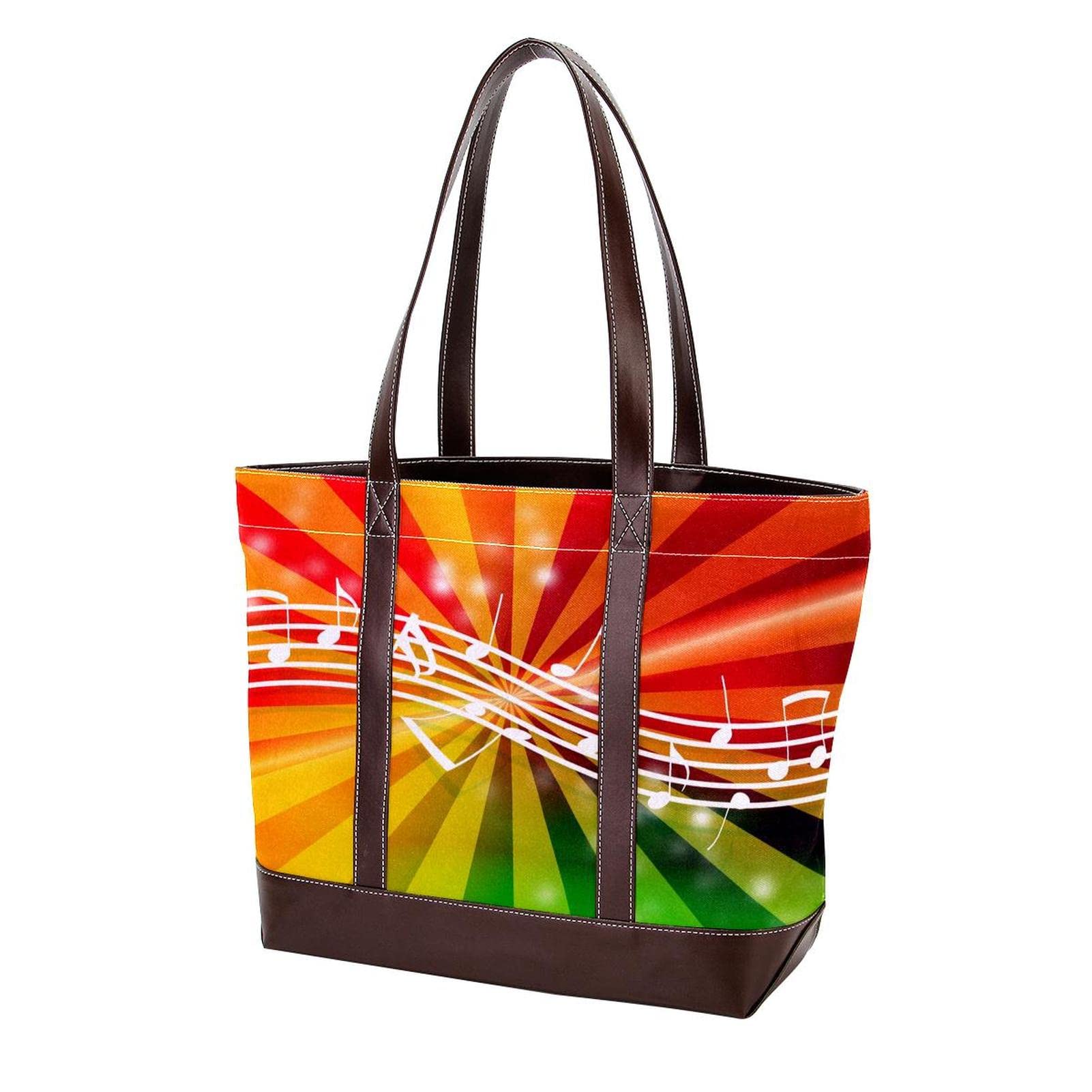 Unicorn Rainbow Dream Tote Bag - Large Leather Canvas Handbag for Women with Top Handle & Shoulder Strap - Perfect for Work, Travel & Everyday Use