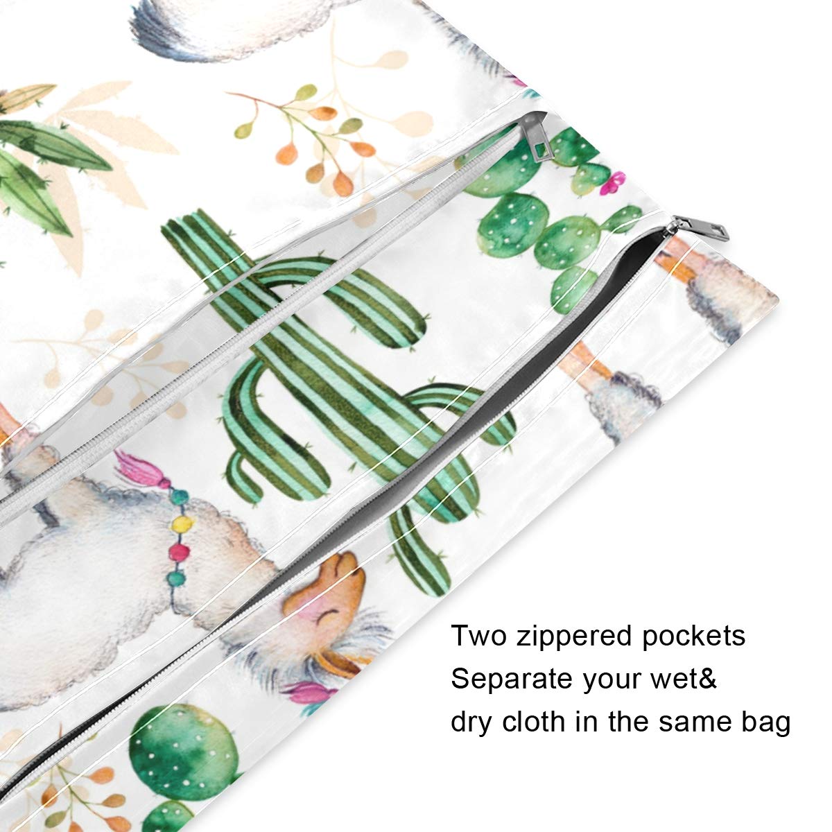 Waterproof Wet Dry Bag for Cloth Diapers & Swimsuits - Reusable Travel & Beach Storage Pouch - Ideal for Wet Clothes, Toiletries & Baby Essentials (2 Pack) - Perfect for Daycare, Pool Trips & Gym Use
