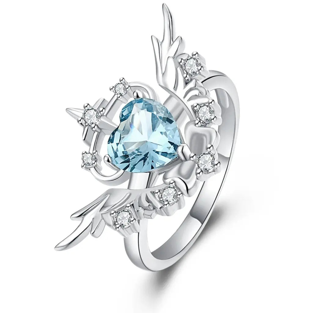 Camilla Ring - Winter Blue Petite Sterling Silver Jewelry for Women | Elegant Gift for Her, Christmas, Anniversary & Special Occasions