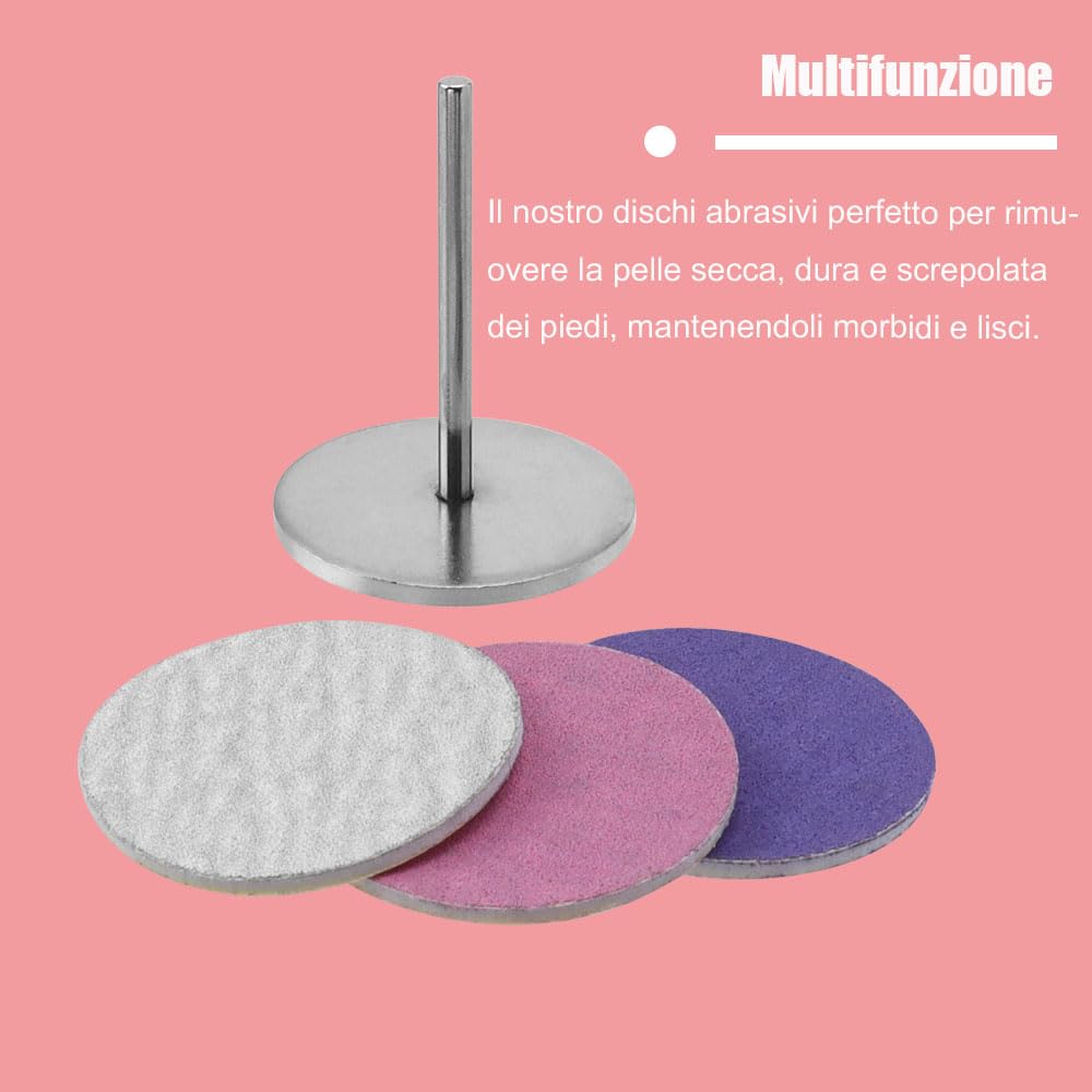 Bestgle 25mm Abrasive Pedicure Discs - Professional Foot Grinder Sandpaper Pads for Callus Removal, Home Pedicure Accessories - Long Lasting & Durable for Smooth Feet Care (Perfect for At-Home Spa & Salon Use)