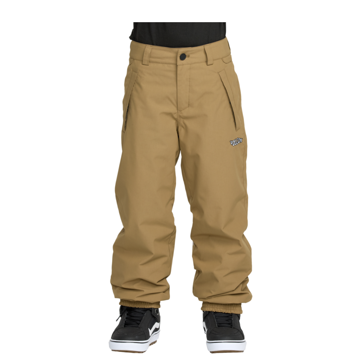 2026 Volcom Kid's Chaos INS Pant - Boys' Waterproof Snow Pants, Bronze - Perfect for Skiing, Snowboarding & Winter Outdoor Activities