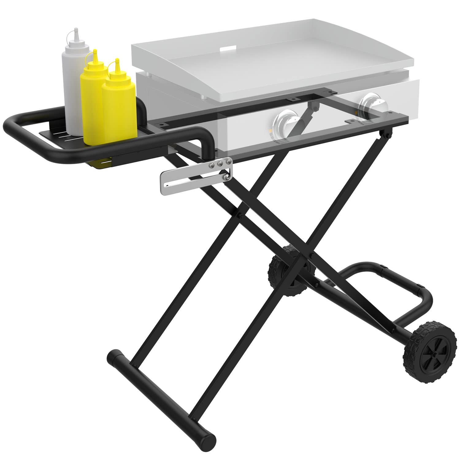 Heavy-Duty Foldable Griddle Cart with Wheels for Blackstone 22 & 17 Inch Grill - Portable Griddle Stand, Grill Replacement Part for Outdoor Camping, BBQ, Tailgating & Backyard Cooking - Perfect for Patio, Picnic & RV Trips