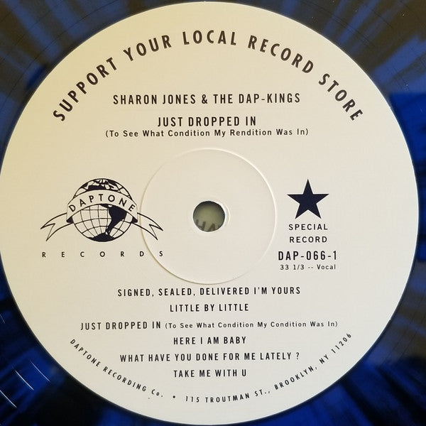 Sharon Jones & The Dap Kings - Just Dropped In (To See What Condition My Rendition Was In) - Limited Edition Blue Vinyl LP (RSD Exclusive, Near Mint Condition) - Perfect for Record Collectors & Soul Music Lovers