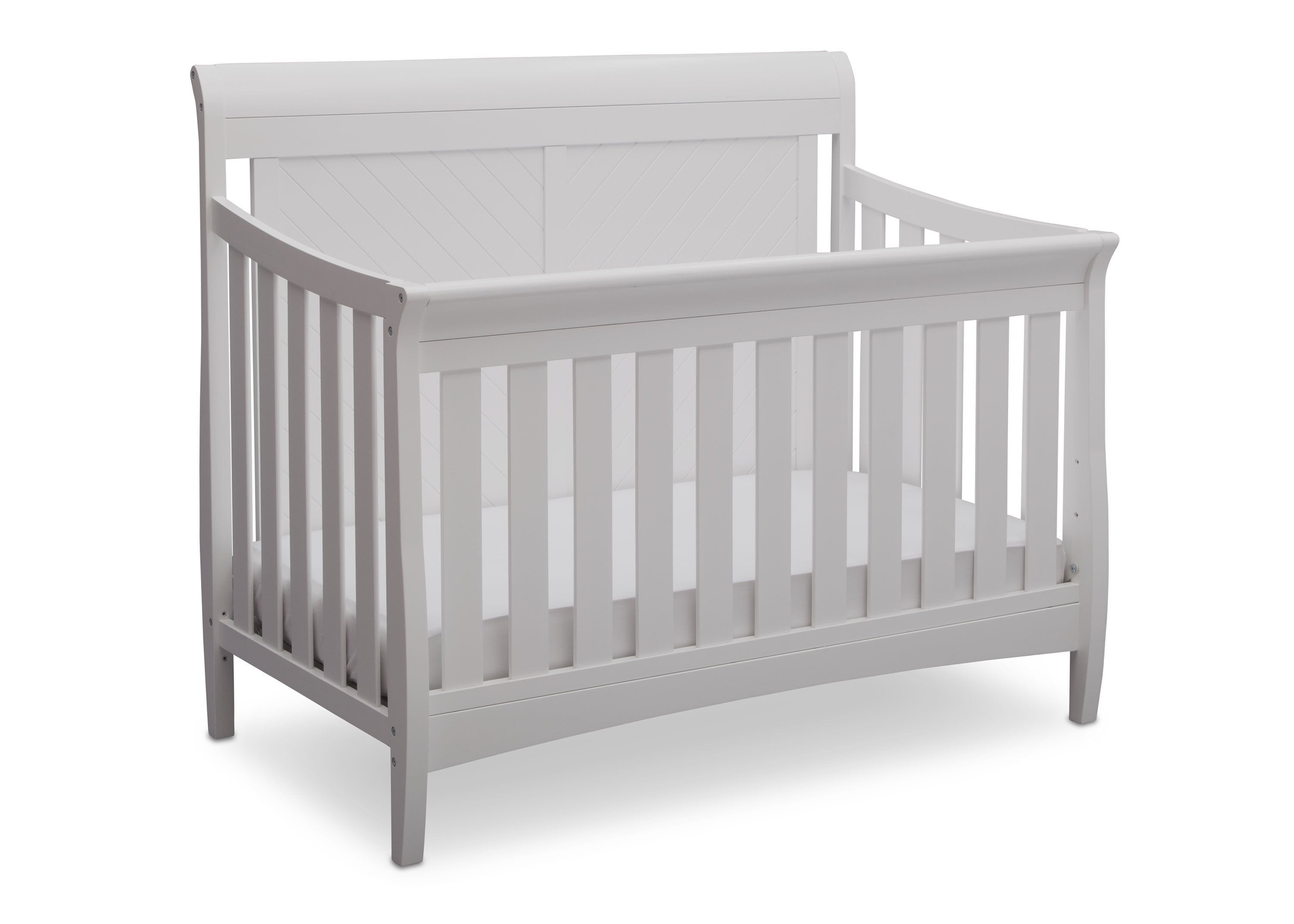 Bennington Elite Sleigh 4-in-1 Convertible Crib - Nursery Bed for Baby to Toddler - Perfect for Modern Nurseries & Daycare Centers