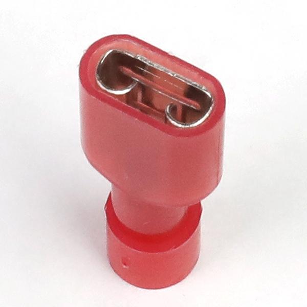 100 Pcs 16-22 Gauge Female Spade Quick Disconnect Adapters - Red - Perfect for Automotive Wiring, Home Appliances & DIY Electrical Projects